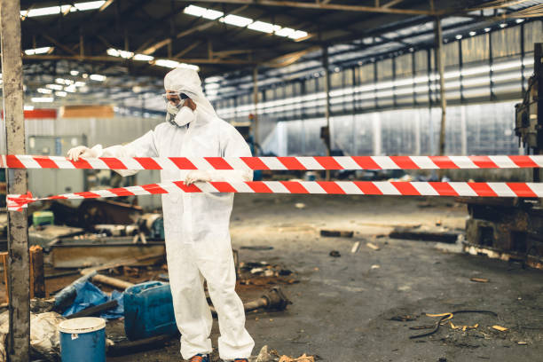 Professional Biohazard technician working in Astor, FL